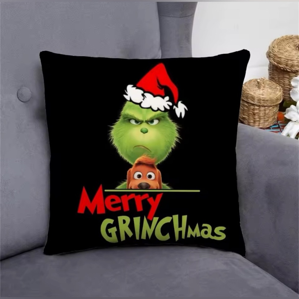 Grinch Cushion Cover Decorative Pillowcases 45x45 Cushions Case. NEW!!!